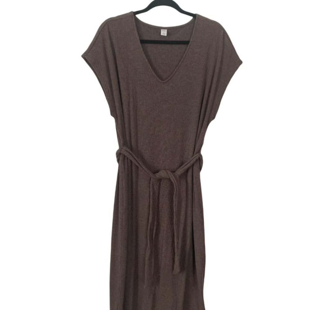 Old Navy tan belted knit dress size XL
